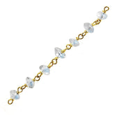 CHG-158-CY 18K Gold Overlay Beading & Extender Crystal Chain Beads Bali Designs Inc